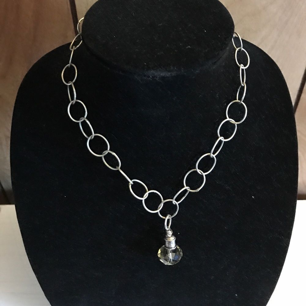 Silver statement necklace